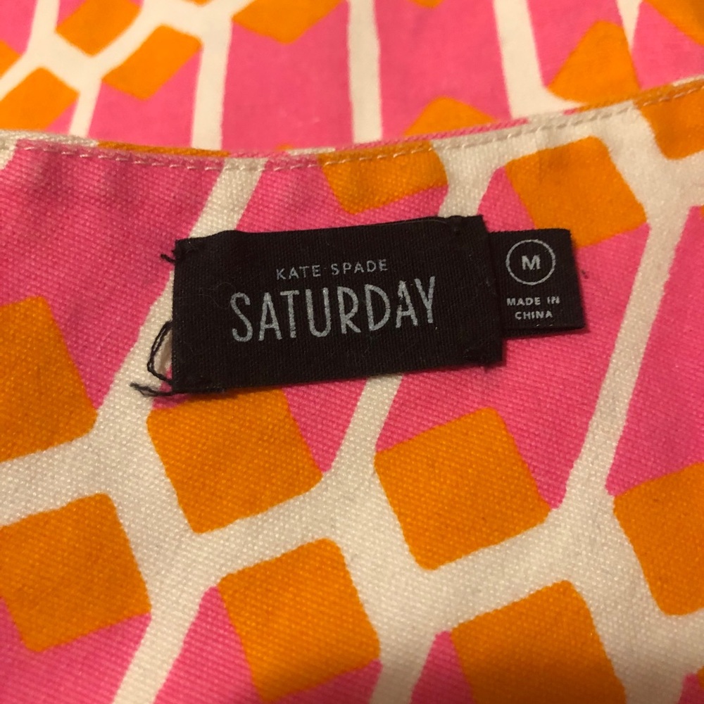kate spade Saturday Pink & Orange Geometric Print Tank